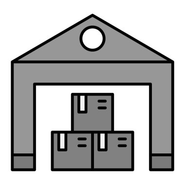 Depo ikonu. vektör illüstrasyonu