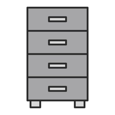 Kabine ikonu vektör illüstrasyonu