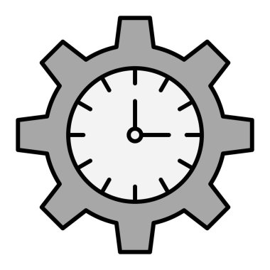 Zaman yönetimi simgesi vektör illüstrasyonu