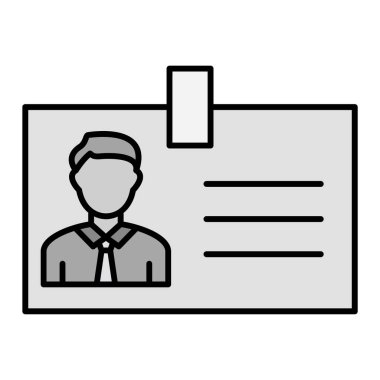 ID kart simgesi vektör illüstrasyonu