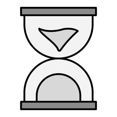 Kum saati ikonu. Web için kum vektörü simgelerinin özet çizimi