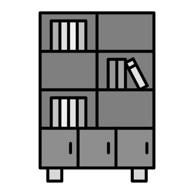 Kitaplık simgesi vektör illüstrasyon grafik tasarımı