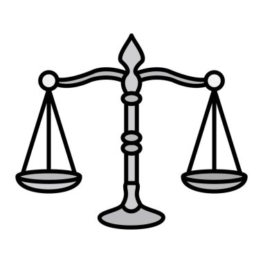 Hukuk ve adalet vektörü illüstrasyonu