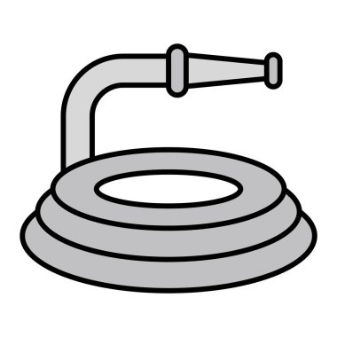 Hosepipe 'in çizgi film simgesinin vektör çizimi