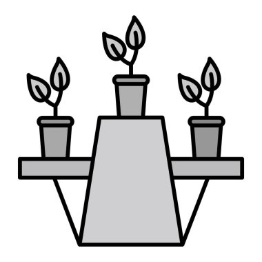 Bitki Rafları vektör illüstrasyon grafik tasarımı