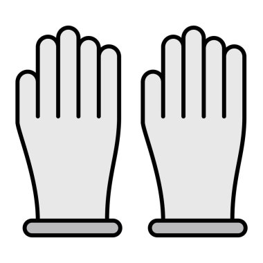 Eldiven simgesi vektör illüstrasyonu