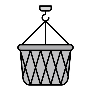 Alışveriş arabası ikonu. Sepet vektörünün özet çizimi ve web için biçim simgeleri