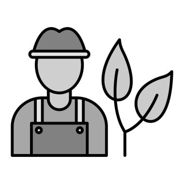 Bir bahçıvanın vektör illüstrasyonu 