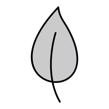 Çizgi film yaprak simgesinin vektör çizimi