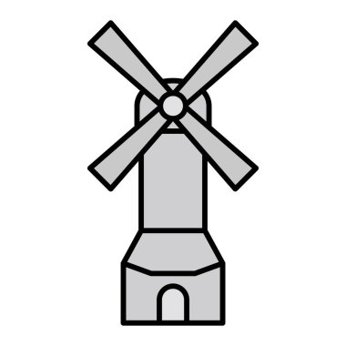 Yel değirmeni ikonu vektörü web ve mobil uygulama tasarımı için beyaz arkaplanda izole edildi, rüzgar logosu konsepti