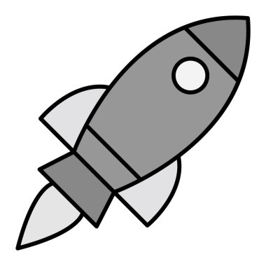 roket ikonu vektör illüstrasyonu