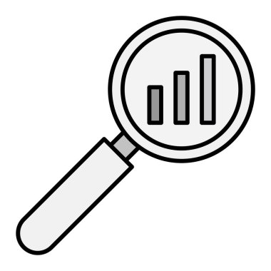 Büyüteçle büyüteç ve arama vektörü illüstrasyon tasarımı