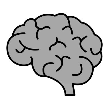 beyin ikonu vektör illüstrasyonu