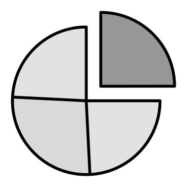 Pasta grafiği simgesi. vektör illüstrasyonu