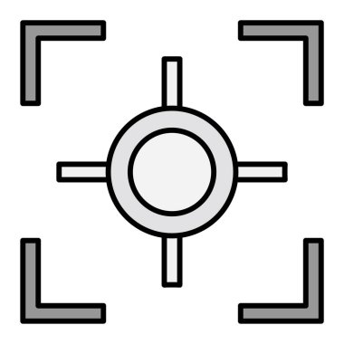 hedef simge vektörü beyaz arkaplanda izole edildi, şeffaf işareti ara