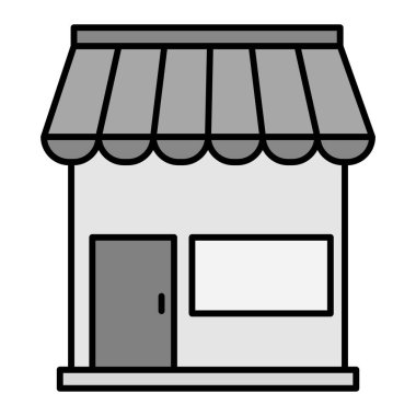 Dükkan. Web simgesi vektör illüstrasyonu