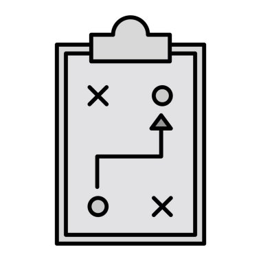 Strateji modern simgesinin vektör çizimi