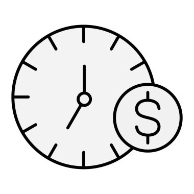 Zaman yönetimi simgesi vektör illüstrasyonu