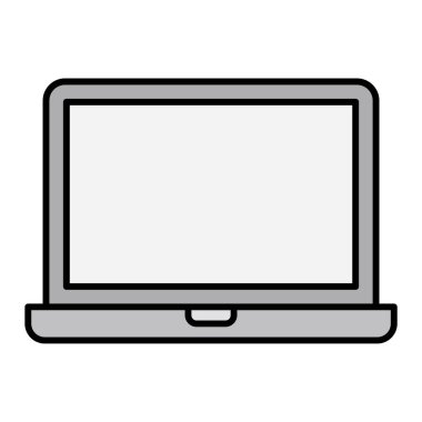 Dizüstü bilgisayar teknolojisi simge vektör çizim grafik tasarım