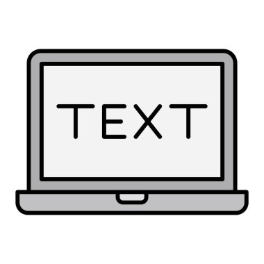 Tipografi modern ikon vektör illüstrasyonu