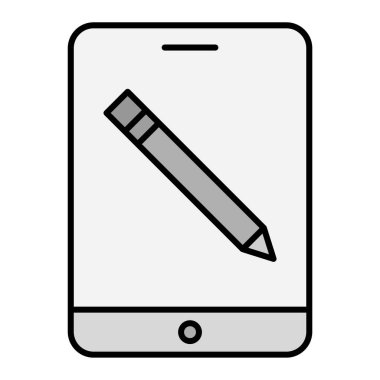 Grafik Tableti modern ikon vektör illüstrasyonu