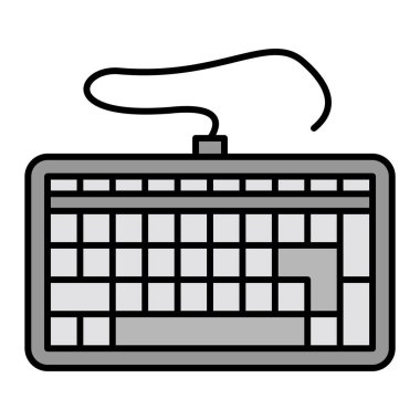 Klavye modern simge vektör çizimi