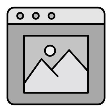 Web Tasarımı Modern ikon vektör çizimi