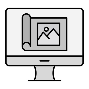 vektör ince çizgi simgesi Mimarisini izle 