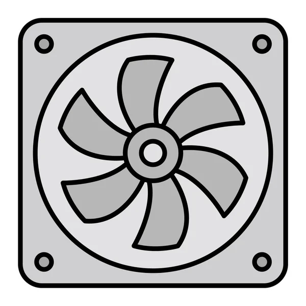 Icona Del Ventilatore Del Computer Illustrazione Vettoriale — Vettoriale Stock