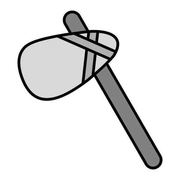 Vektorová Ilustrace Ikony Kamenná Sekera — Stockový vektor