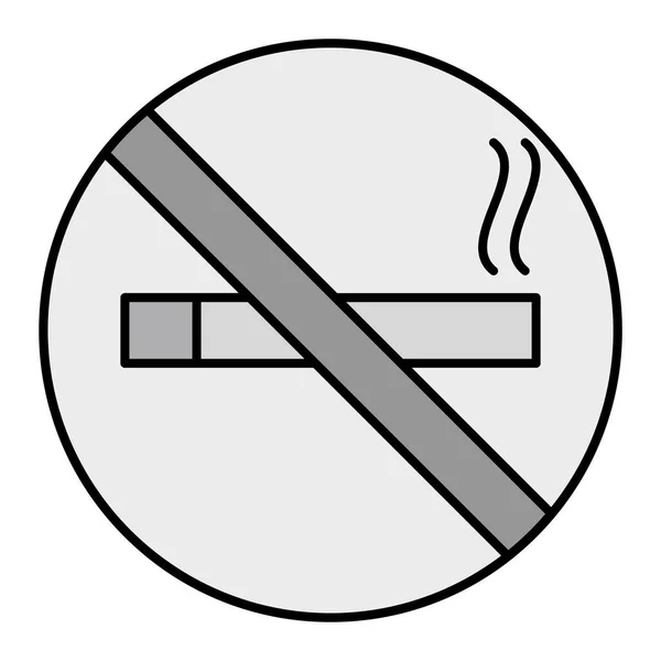 Fumar Icono Ilustración Simple Ningún Vector Cigarrillos Iconos Para Web — Archivo Imágenes Vectoriales