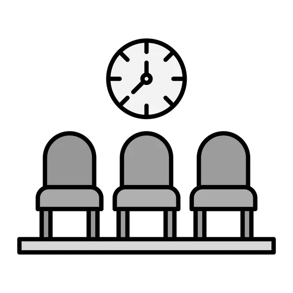 Waiting Room Modern Icon Vector Illustration — ストックベクタ