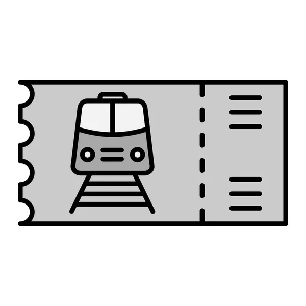 Bilhete Trem Ícone Moderno Ilustração Vetorial — Vetor de Stock