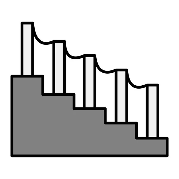 Stairs Modern Icon Vector Illustration — Vetor de Stock
