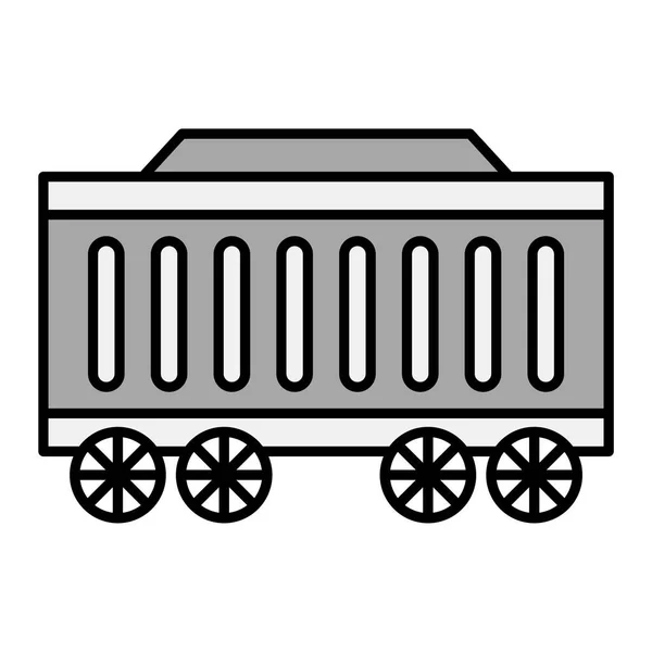 Järnvägsvagnens Moderna Ikon Vektor Illustration — Stock vektor