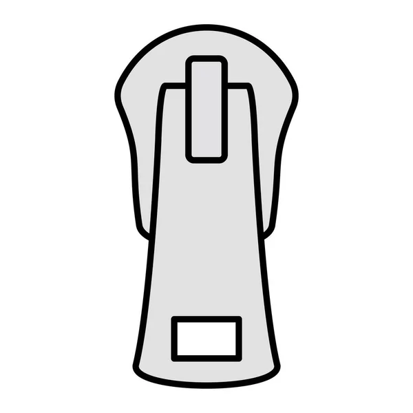 Zipper Modern Icon Vector Illustration — Vetor de Stock