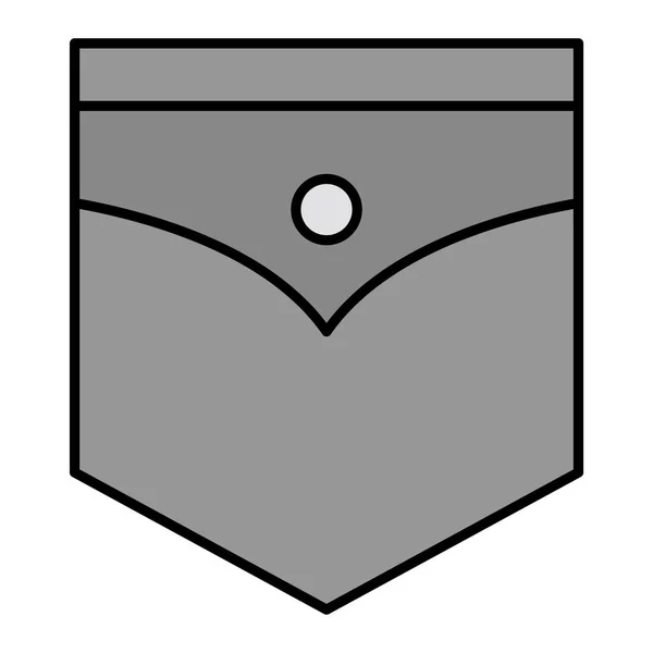 Pocket Icon Vector Illustration — Vettoriale Stock