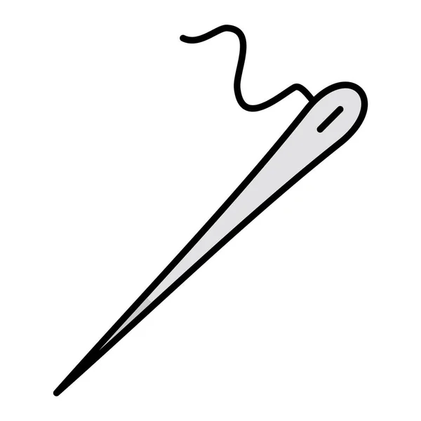 Needles Isolated Icon White Vector Illustration — Stock Vector