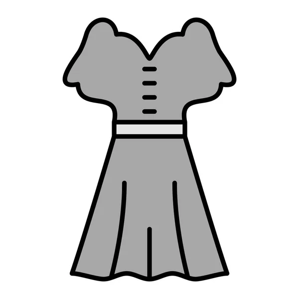 Ikona Šatů Obrysová Ilustrace Vektorového Symbolu Oblečení — Stockový vektor
