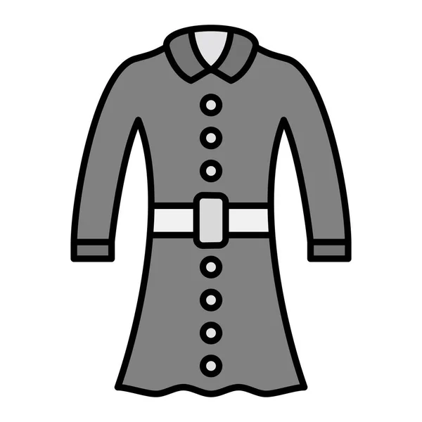 Ladies Coat Icon Vector Illustration —  Vetores de Stock