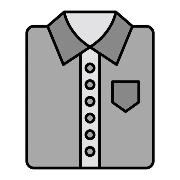 Dress Shirt Icon Outline Illustration Clothes Vector Symbol Stock — Vector de stock