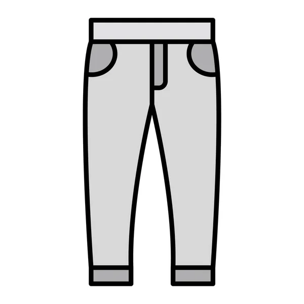 Jeans Icon Simple Illustration Clothes Vector Symbol Web — Stock Vector