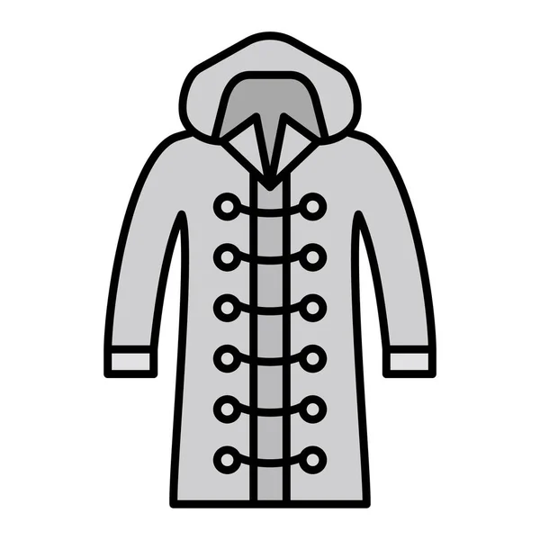 Duffle Coat Icon Outline Illustration Clothes Vector Icons Web — Archivo Imágenes Vectoriales