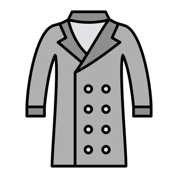 Palto Simgesi Web Için Kıyafet Vektör Simgelerinin Özet Çizimi — Stok Vektör