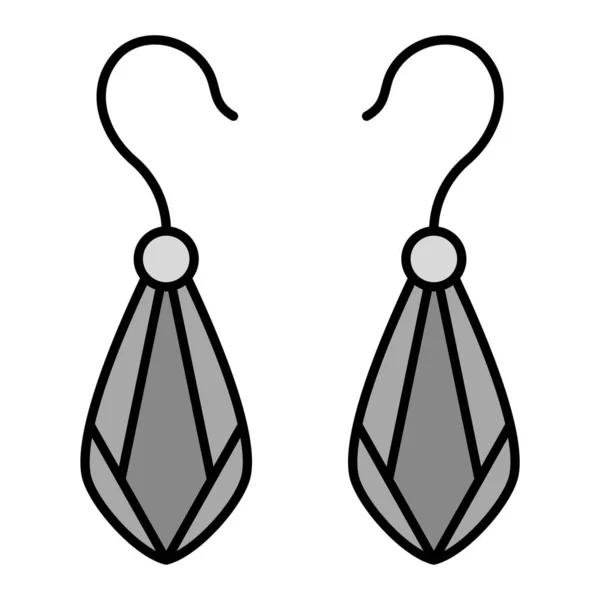 Earrings Vector Illustration Icon Element Background — Stockový vektor