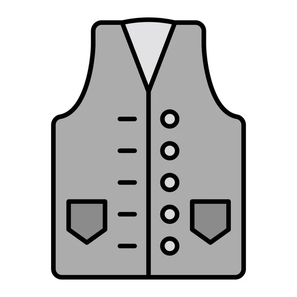 Een Vest Web Icoon Eenvoudige Illustratie — Stockvector