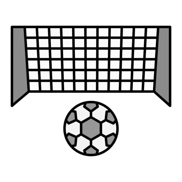 Icône Ballon Football Jeu Sport Thème Football Conception Isolée Illustration — Image vectorielle