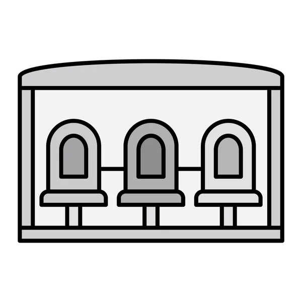 Disegno Illustrazione Vettoriale Icona Del Banco — Vettoriale Stock