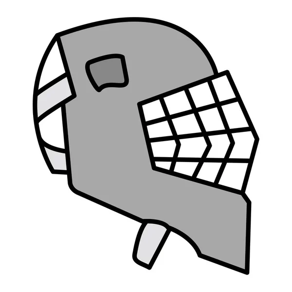 Hockey Helmet Web Icon Vector Illustration — Vetor de Stock