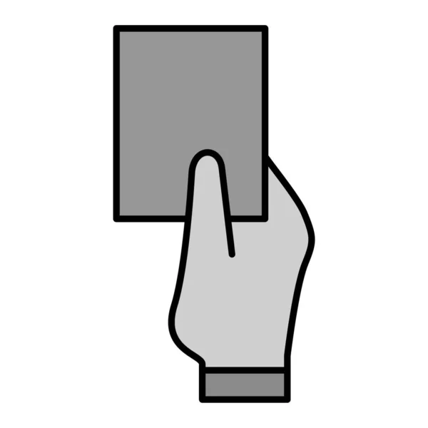 Hand Holding Penalty Card Vector Illustration — ストックベクタ